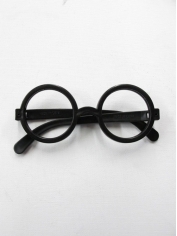 Plastic Black Round Glasses - Old Man Glasses